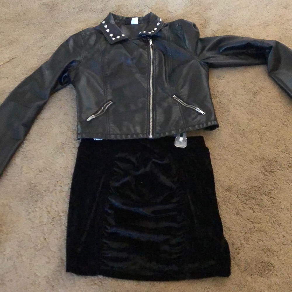 Super lux crushed velvet vintage mini skirt ruched